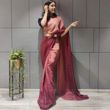 Load image into Gallery viewer, Ready to Wear Chiffon Saree with Metal Belt ClothsVilla