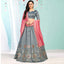 Santa Grey Gota Patti and Zari Stich Without can can work Lehenga choli ClothsVilla