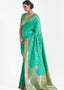 Jade Green Woven Kanjivaram Silk Saree Clothsvilla