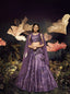 Glossy Purple Color Shibori Print Mirror Work Lehenga Choli Clothsvilla