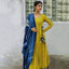 Anarkali Suit in Mahendi Green Color Made with Rayon Fabrics ClothsVilla