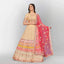 Beige Thread and Foil Mirror Cutwork Lehenga choli ClothsVilla
