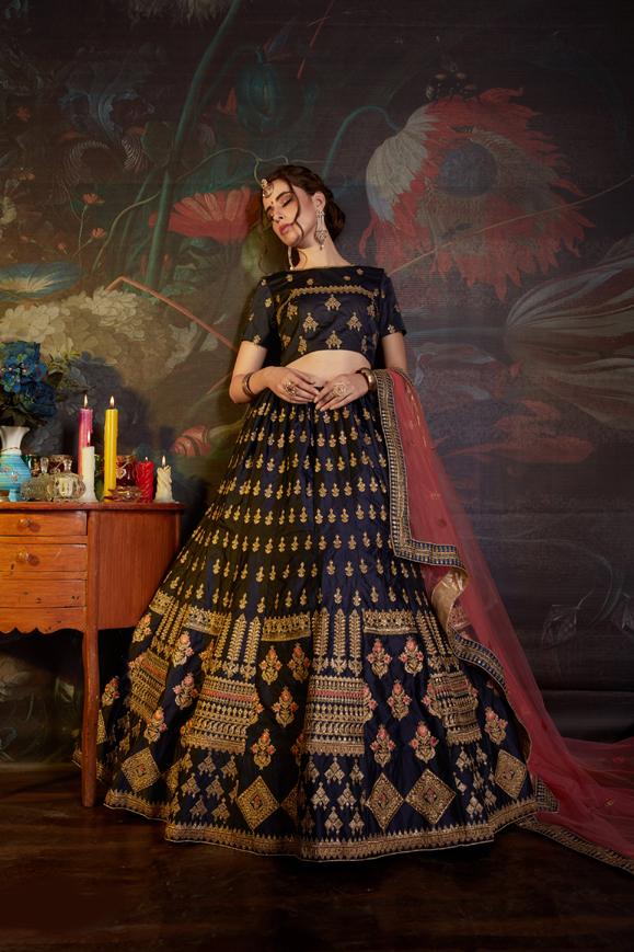 Designer Sequence & Stone Work Lehenga Choli With Dupatta For Wedding Wear Clothsvilla