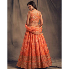 Load image into Gallery viewer, Floral Organza Lehenga Choli with heavy embroidery work ClothsVilla
