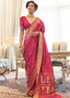 Ruby Pink Ultra Soft Kanjivaram Silk Saree with Zari Border and Pallu Clothsvilla