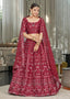 Maroon Multi Sequins & Thread Wedding A Line Lehenga Clothsvilla