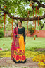 Navratri Special Yellow With Green Digital Print Traditional Lehenga With Koti Clothsvilla