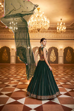 Load image into Gallery viewer, Party Wear Dark Green Color Sequence Embroidered Work Lehenga Choli Clothsvilla