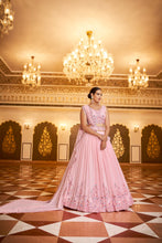 Load image into Gallery viewer, Party Wear Pink Color Sequence Embroidered Work Lehenga Choli Clothsvilla