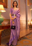 Jasmine Purple Designer Satin Silk Saree Clothsvilla