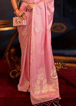 Load image into Gallery viewer, Carnation Pink Designer Satin Silk Saree Clothsvilla