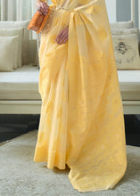 Load image into Gallery viewer, Shades Of Yellow Lucknowi Chikankari Weaving Silk Saree Clothsvilla