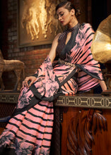 Load image into Gallery viewer, Mauvelous Pink Designer Satin Crepe Printed Saree Clothsvilla