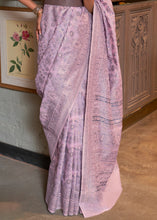 Load image into Gallery viewer, Lavender Purple Kashmiri Woven Cotton Silk Saree Clothsvilla