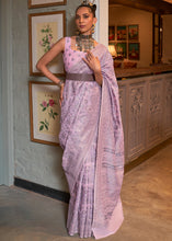 Load image into Gallery viewer, Lavender Purple Kashmiri Woven Cotton Silk Saree Clothsvilla