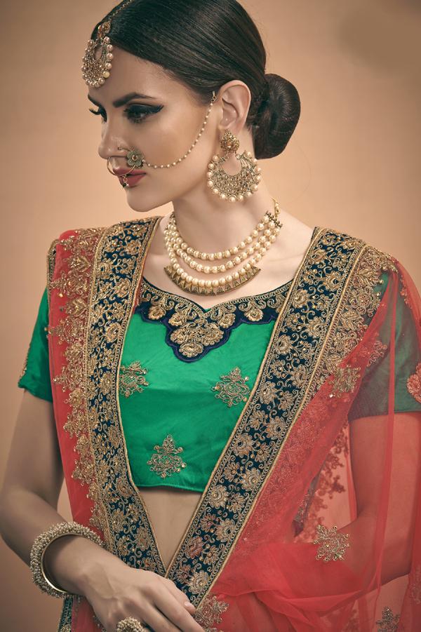 Gorgeous Green Colored Lehenga Choli With Dupatta For Party Wear Clothsvilla