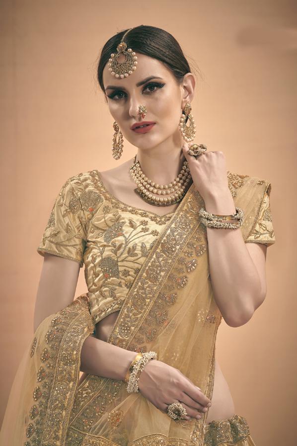 Designer Zari &  Stone Work Lehenga Choli With Dupatta For Bridal Wear Clothsvilla