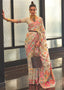Parchment White Jamawar Woven Cotton Silk Saree Clothsvilla