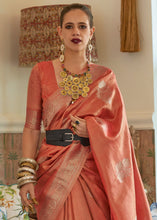Load image into Gallery viewer, Shades Of Red Woven Satin Tissue Silk Saree Clothsvilla