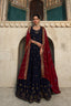 Georgette Thread & Sequence Embroidered Work Gown ClothsVilla.com