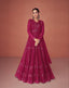 Gown for Parties: Rani Pink with Exquisite Embroidery Clothsvilla