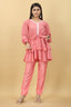 Designer Party Wear Set in Pink Top and Pants Clothsvilla