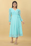 Women's Sky Blue Maxi Dress Clothsvilla