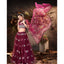 Velvet Maroon Gota Embroidery, Foil and Zari Lehenga choli ClothsVilla