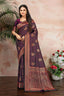Purple Color Satin Silk Contemporary Saree Clothsvilla