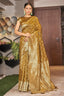 Mustard Color Weaving Zari Work Classic Saree For Festival Clothsvilla