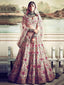 Prominent peach Colored Bridal wear Embroidered Lehenga Choli ClothsVilla