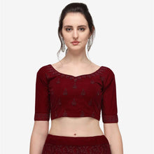 Load image into Gallery viewer, Dark Red Color Lehenga Choli with Heavy Embroidery Work ClothsVilla
