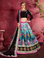 Stunning Multi Color Floral Printed Banglory Silk Wedding Lehenga Choli With Dupatta ClothsVilla