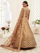 Load image into Gallery viewer, Breathtaking Brown Heavily Sequins Silk Bridal Lehenga Choli ClothsVilla