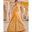 Designer Yellow Malai Silk Lehenga Choli with Heavy Embroidery and Mirror Work ClothsVilla