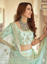 Load image into Gallery viewer, Sea Green Color Crepe Fabric Dori And Sequins Work Lehenga Clothsvilla