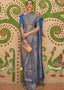 Sapphire Blue Zari Woven Kanjivaram Silk Saree Clothsvilla