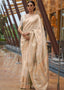 Tan Brown Zari Woven Silk Saree with Sequins work Clothsvilla