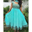 Foil Mirror Work Embroidered Turquoise Designer Dress and Dupatta ClothsVilla