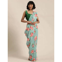 Load image into Gallery viewer, Full sequence Light Green Saree with Green Blouse ClothsVilla