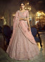 Majestic Peach Dori Work Soft Net base Panelled Lehenga Choli Set Clothsvilla