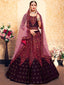 Brown Classy Semi Stitched Lehenga With Unstitched Blouse Clothsvilla