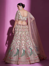Load image into Gallery viewer, Multicolor Net Semi Stitched Lehenga With Unstitched Blouse Clothsvilla