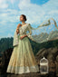 Green Sequins Sassy Semi Stitched Lehenga With Unstitched Blouse Clothsvilla