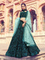Green Classy Semi Stitched Lehenga With Unstitched Blouse Clothsvilla