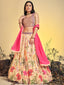 Beautiful Beige Art Silk Sequins Work Stitched Lehenga Choli Set Clothsvilla