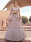 Impressive Lilac Soft Net Semi Stitched Lehenga With Unstitched Blouse Clothsvilla
