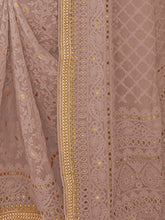 Load image into Gallery viewer, Beige Georgette Saree With Unstitched Blouse Clothsvilla