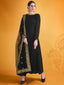 Attractive Black Georgette Semi Stitched Kurta Set Clothsvilla