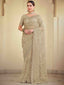 Olive Green Soft Net Saree With Unstitched Blouse Clothsvilla